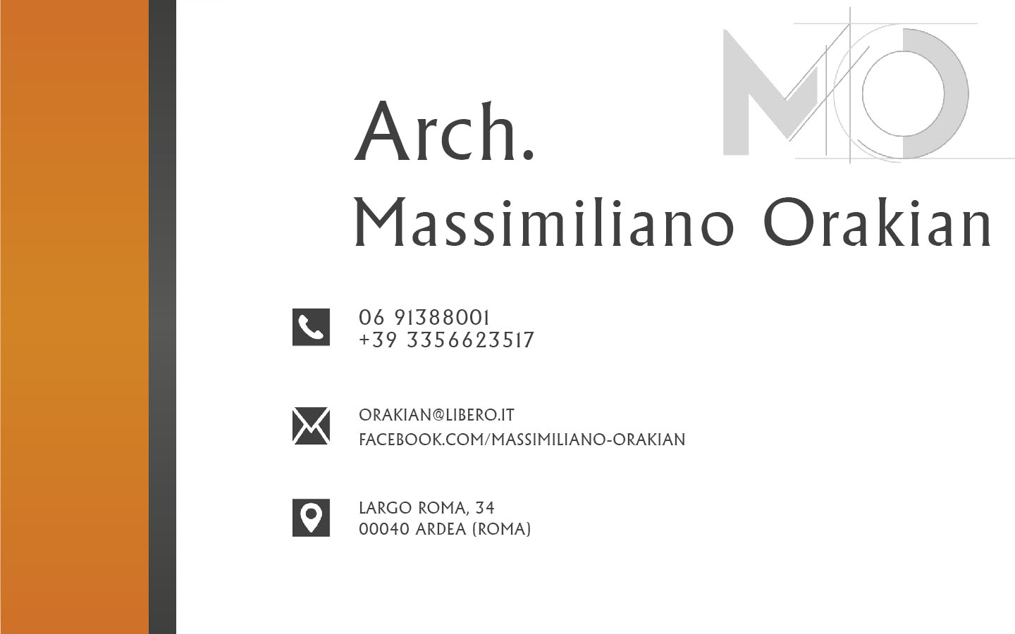 Arch. Massimiliano Orakian - Business Card